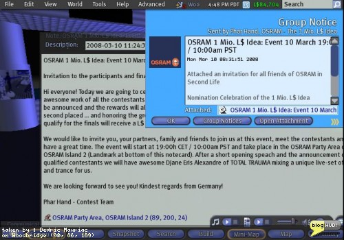 My 1 Million L$ Idea - First Place